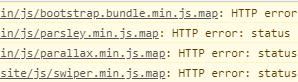 swiper.min.js.map在chrome下提示错误的解决办法